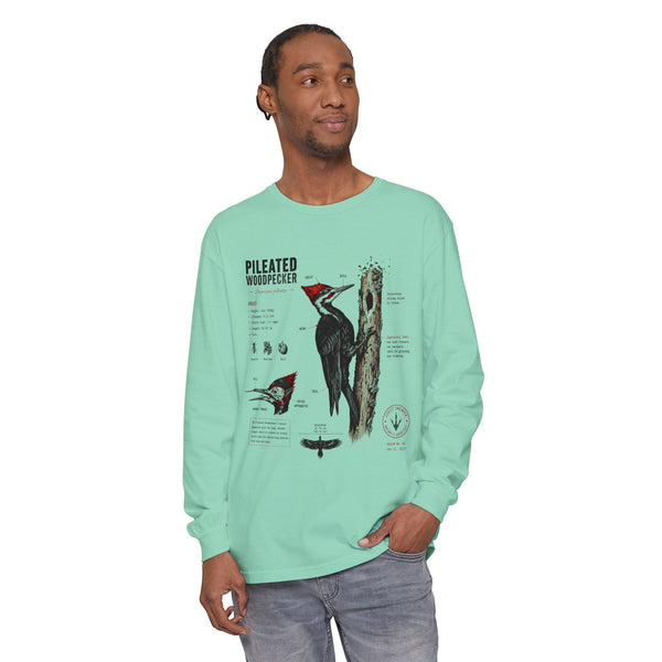 Pileated Woodpecker Anatomy Long Sleeve Tee
