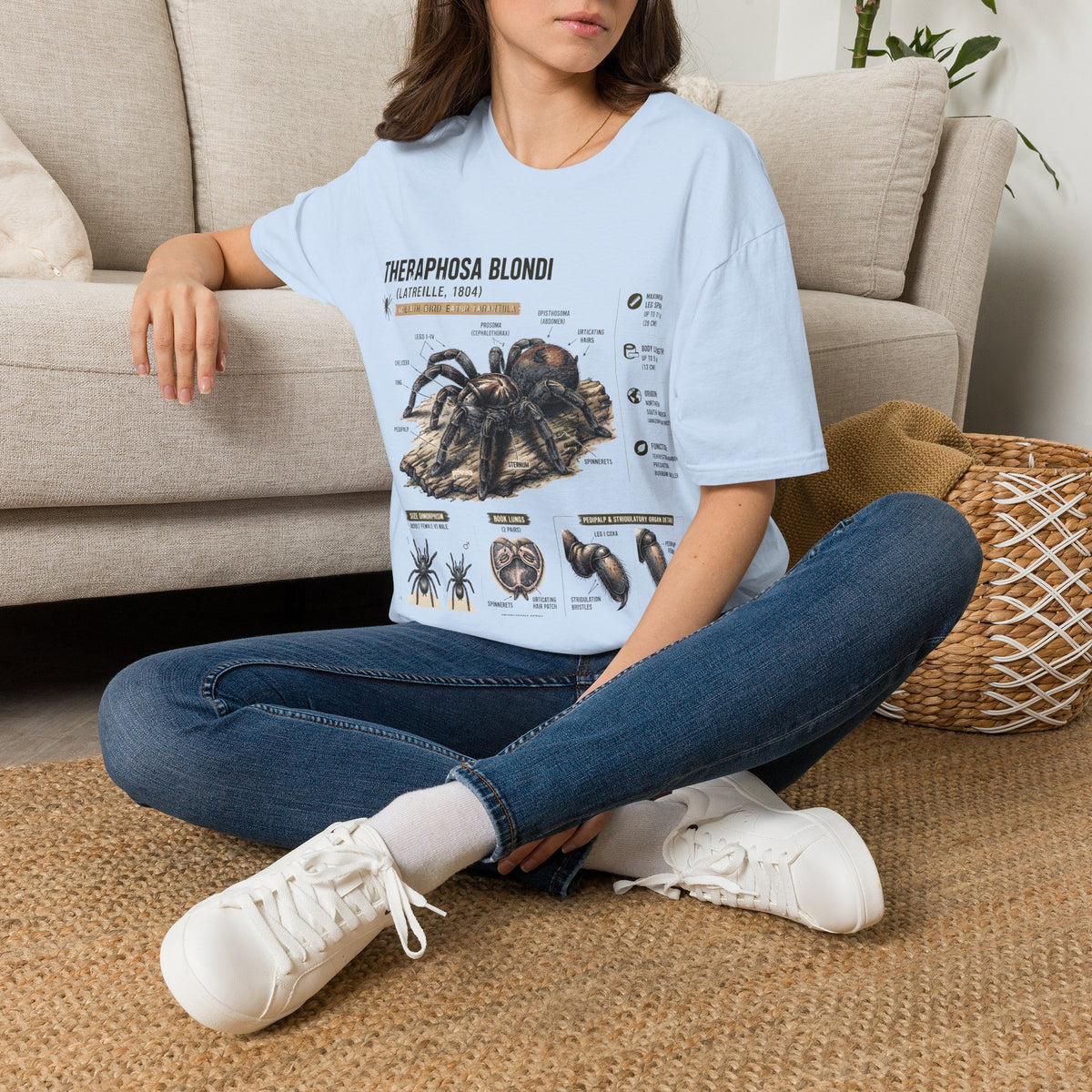 Theraphosa blondi Tarantula T-Shirt — Spider Anatomy Educational Tee