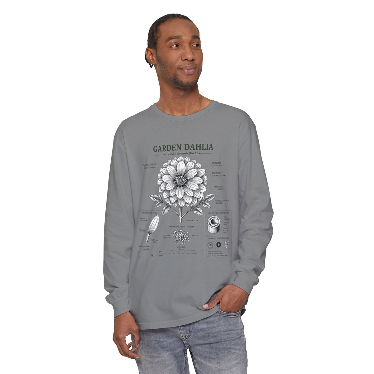 Garden Dahlia Botanical Long Sleeve Tee