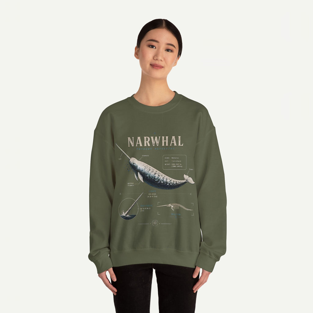 Narwhal Anatomy Crewneck Sweatshirt