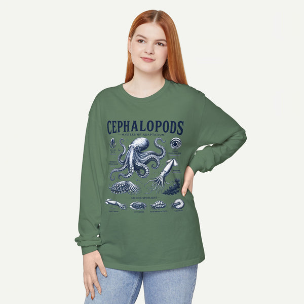 Cephalopods Illustration Long Sleeve Tee