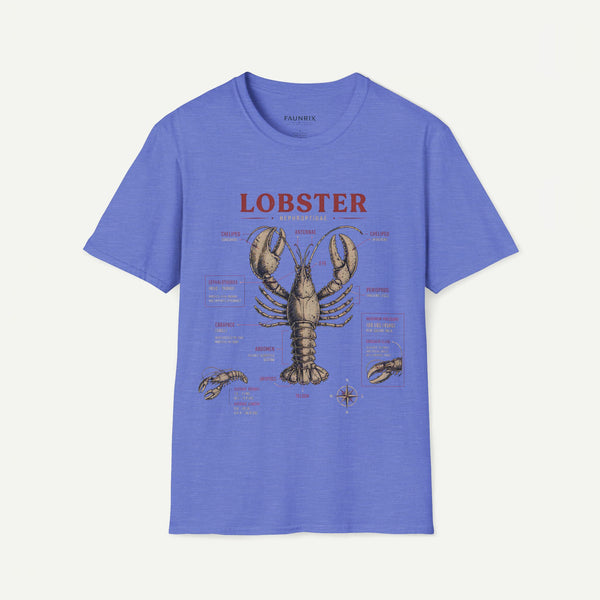 Lobster Anatomy T-Shirt — Vintage Nautical Seafood Diagram Tee