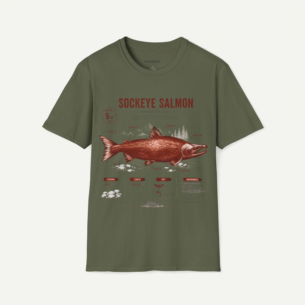 Sockeye Salmon T-Shirt — Vintage Fish Anatomy Tee