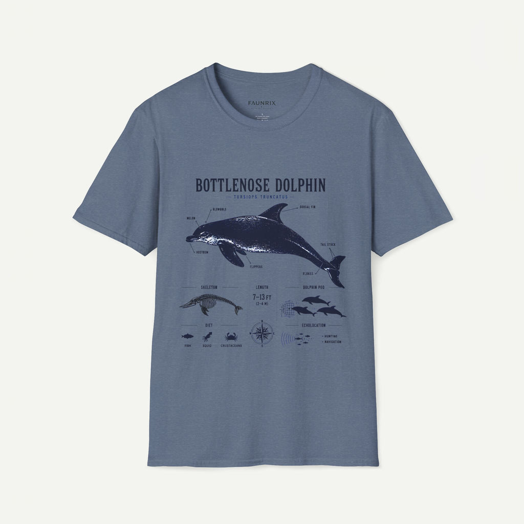 Bottlenose Dolphin Anatomy Tee – Illustrated Marine Life T-Shirt