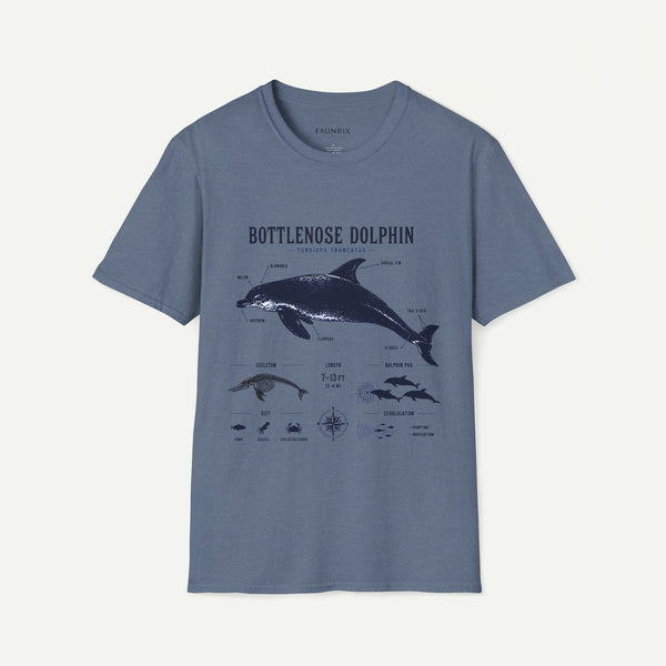 Bottlenose Dolphin Anatomy Tee – Illustrated Marine Life T-Shirt