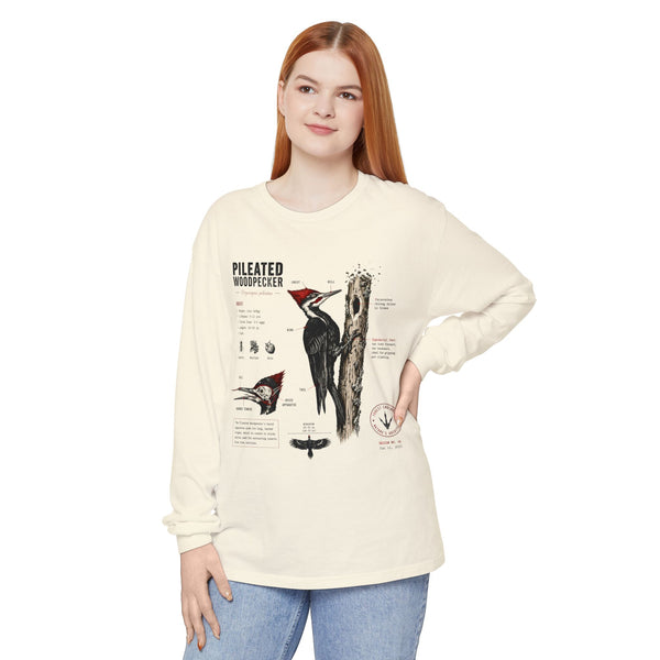Pileated Woodpecker Anatomy Long Sleeve Tee