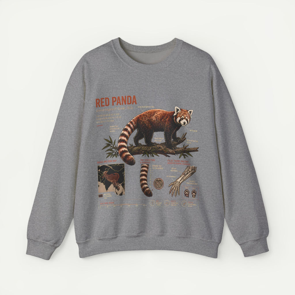 Red Panda Anatomy Sweatshirt — Vintage Wildlife Crewneck