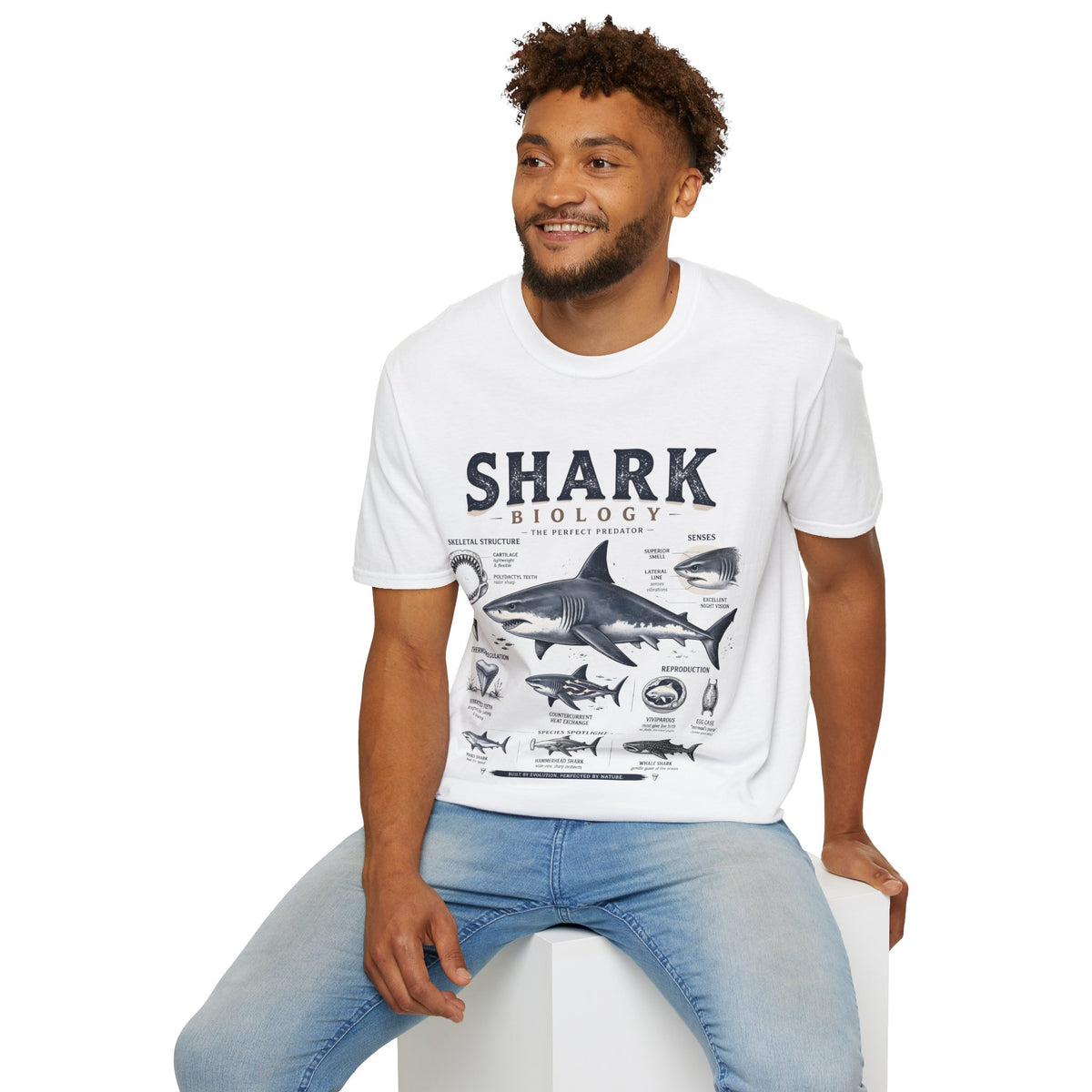 Shark Biology T-Shirt — Vintage Anatomy Graphic Tee