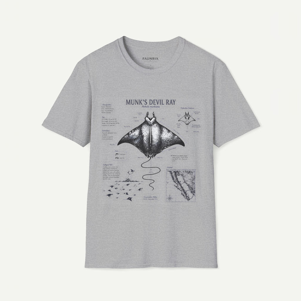 Munk's Devil Ray Anatomy Tee — Vintage Marine Life Illustration T-Shirt