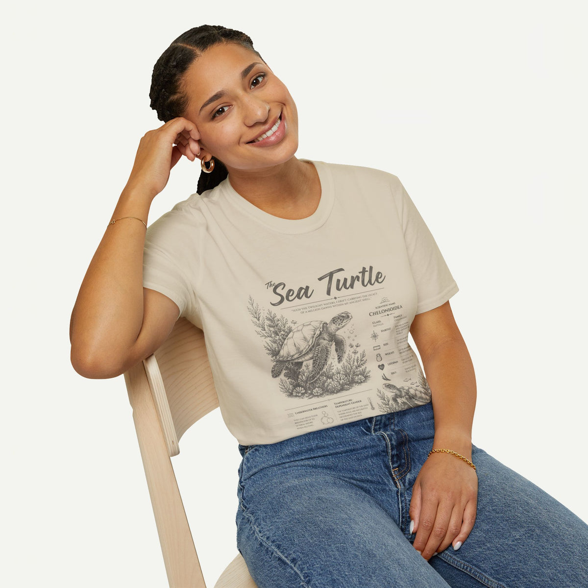 Sea Turtle Anatomy T-Shirt — Vintage Marine Illustration Tee