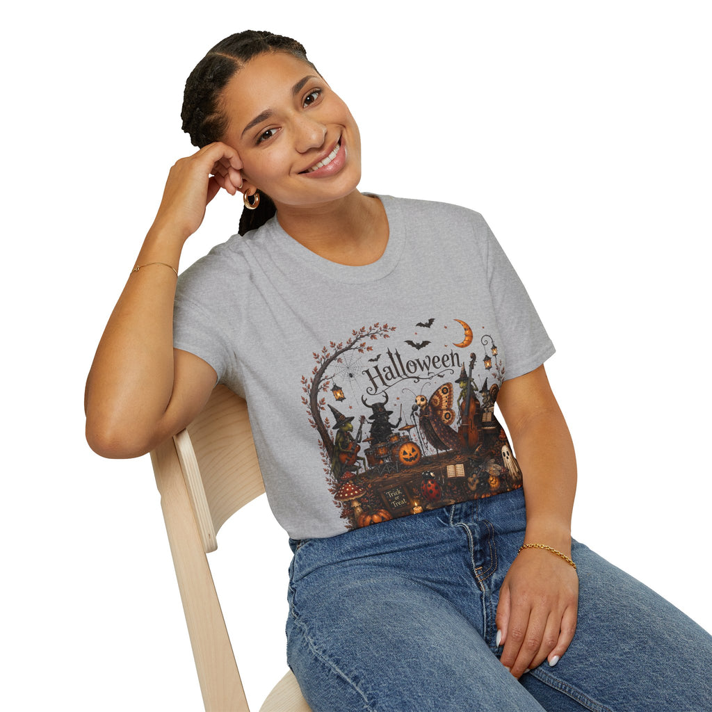 Halloween Witch & Pumpkin T‑Shirt — Spooky Night Graphic Tee