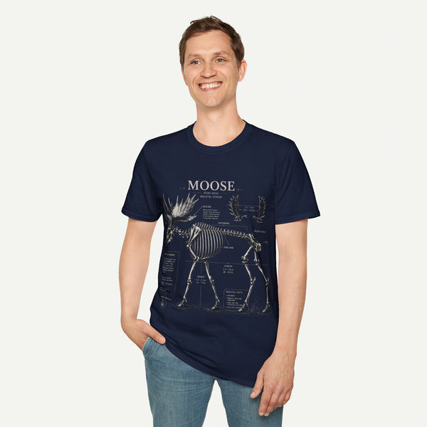 Moose Skeleton Anatomy T-Shirt — Vintage Natural History Graphic Tee