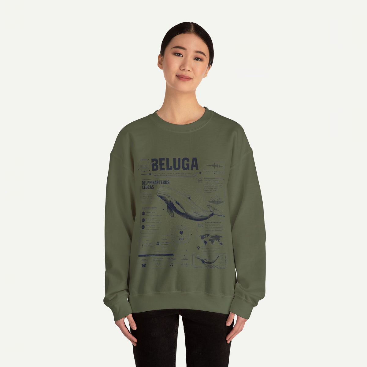 Beluga Whale Anatomy Sweatshirt