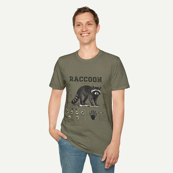 Raccoon Anatomy T-Shirt — North American Wildlife Graphic Tee