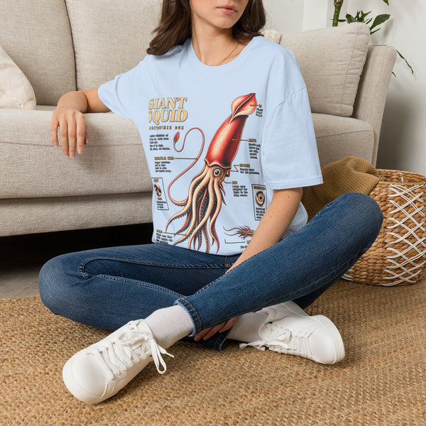Squid Anatomy Graphic T-Shirt — 'Giant Squid' Vintage Scientific Illustration