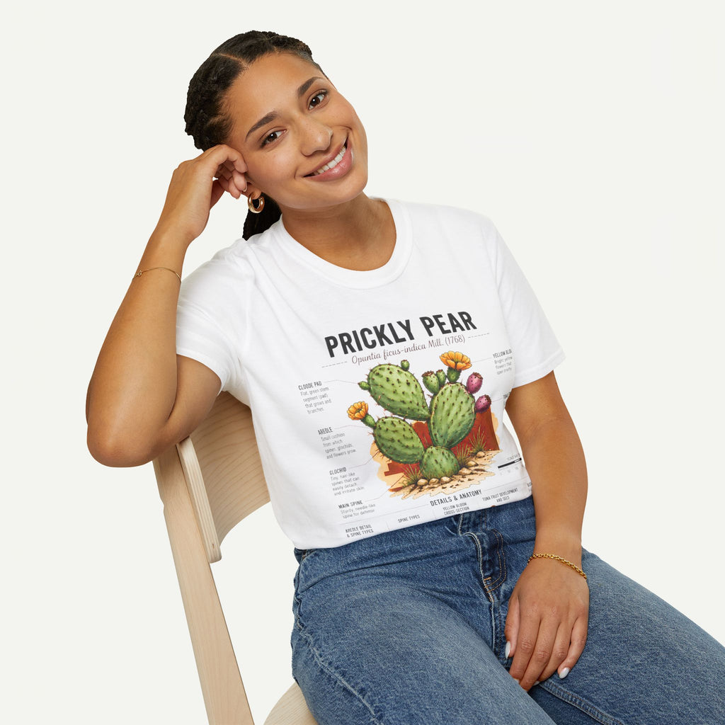 Prickly Pear Botanical T-Shirt — Vintage Cactus Illustration Tee