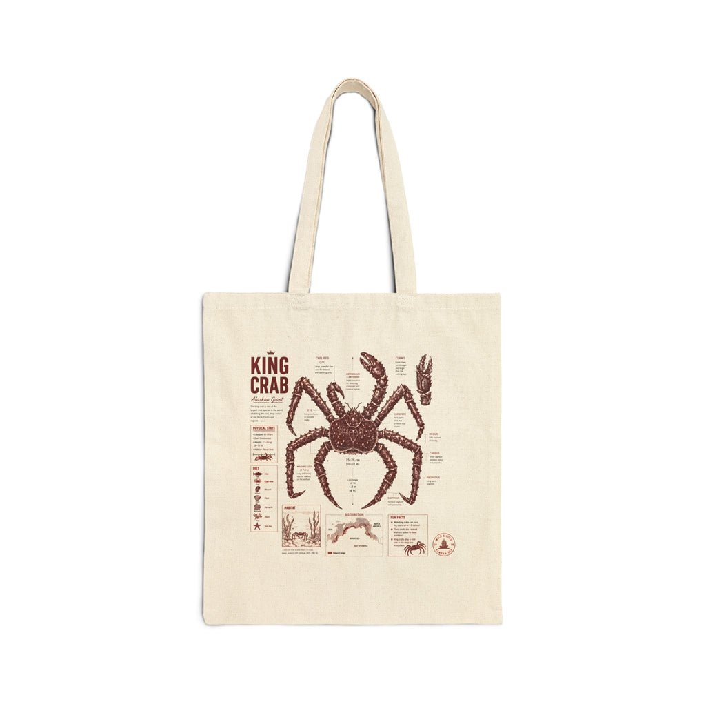 King Crab Anatomy Canvas Tote