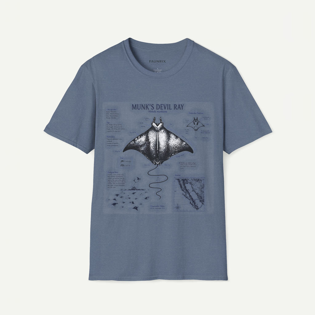 Munk's Devil Ray Anatomy Tee — Vintage Marine Life Illustration T-Shirt