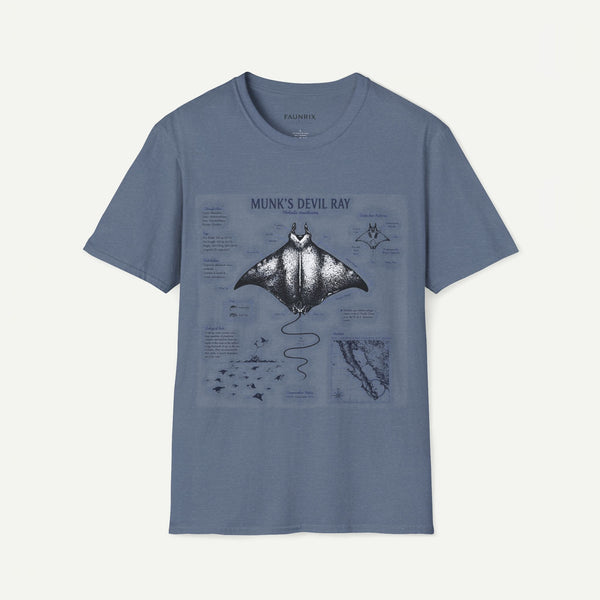 Munk's Devil Ray Anatomy Tee — Vintage Marine Life Illustration T-Shirt