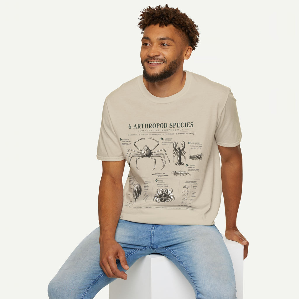 Arthropod Species Graphic Anatomy T-Shirt — 6 Detailed Arthropod Illustrations