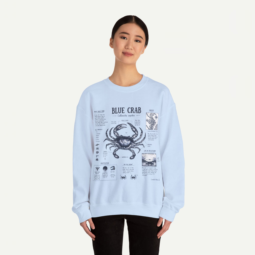 Blue Crab Anatomy Sweatshirt