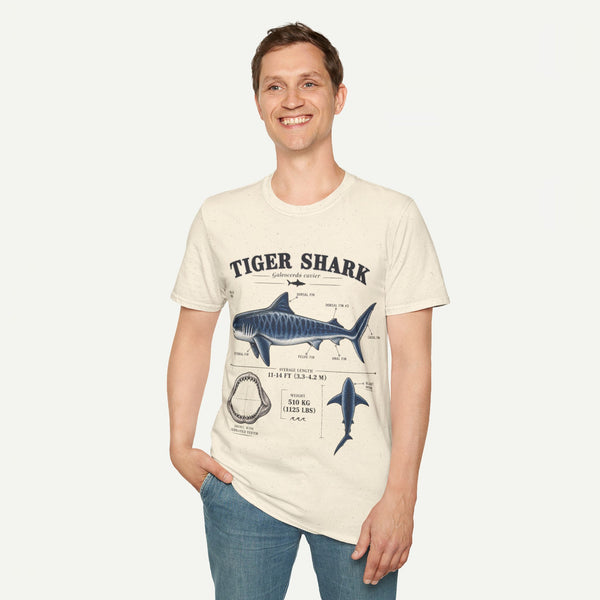 Tiger Shark Anatomy T-Shirt — Vintage Marine Biology Graphic Tee