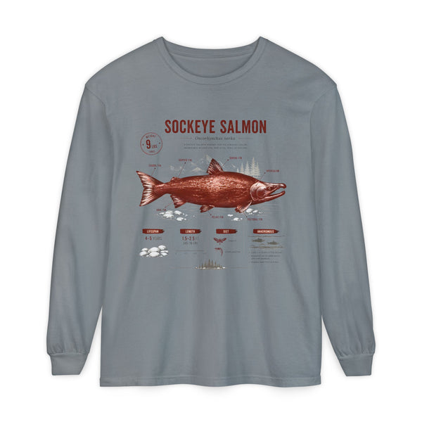 Sockeye Salmon Anatomy Long Sleeve Tee