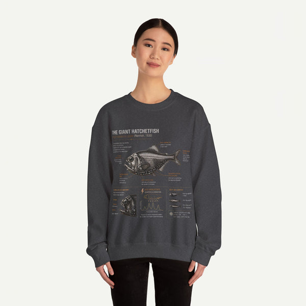 Hatchetfish Anatomy Sweatshirt — The Giant Hatchetfish Marine Science Crewneck