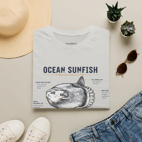 Ocean Sunfish Anatomy T-Shirt — Vintage Marine Biology Graphic Tee