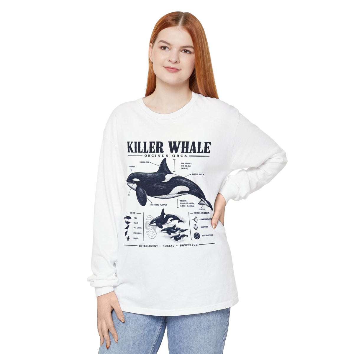 Killer Whale Anatomy Long Sleeve Tee