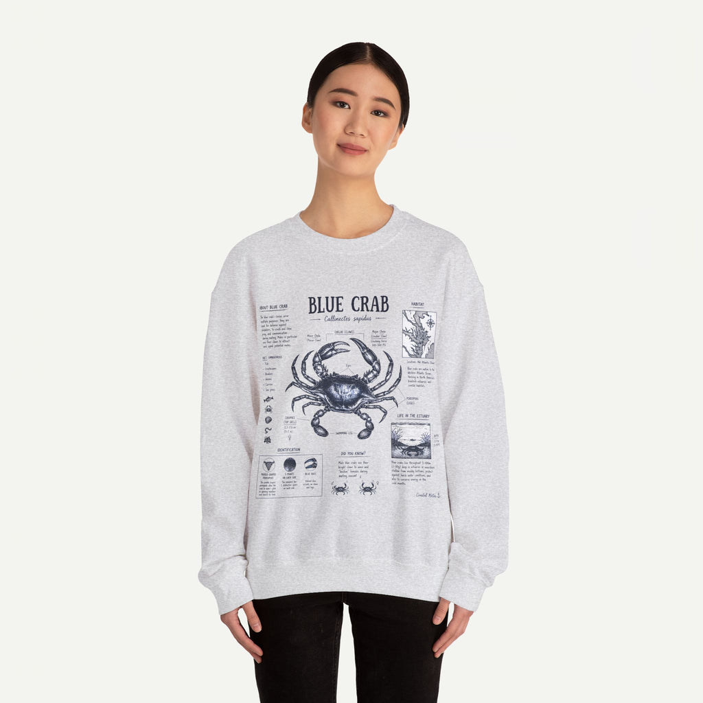 Blue Crab Anatomy Sweatshirt