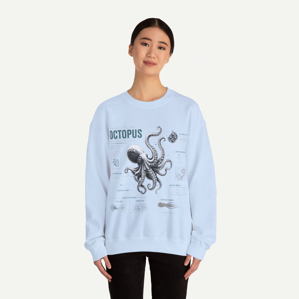 Octopus Anatomy Sweatshirt — Vintage Marine Biology Graphic