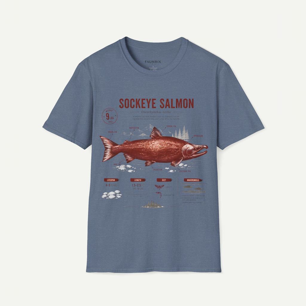Sockeye Salmon T-Shirt — Vintage Fish Anatomy Tee