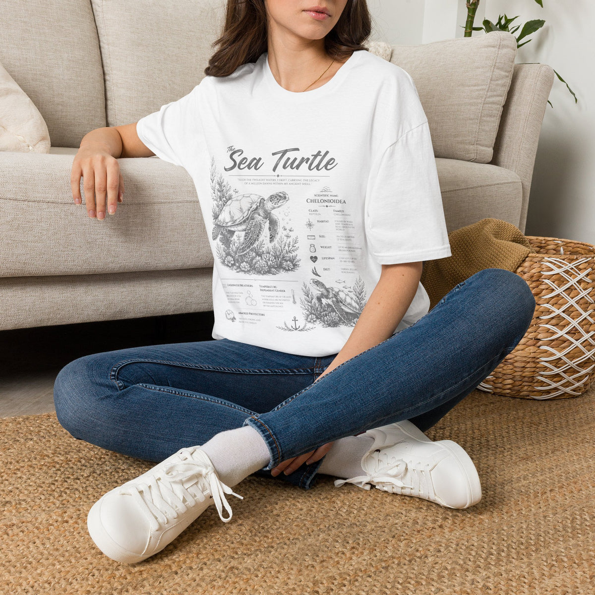 Sea Turtle Anatomy T-Shirt — Vintage Marine Illustration Tee