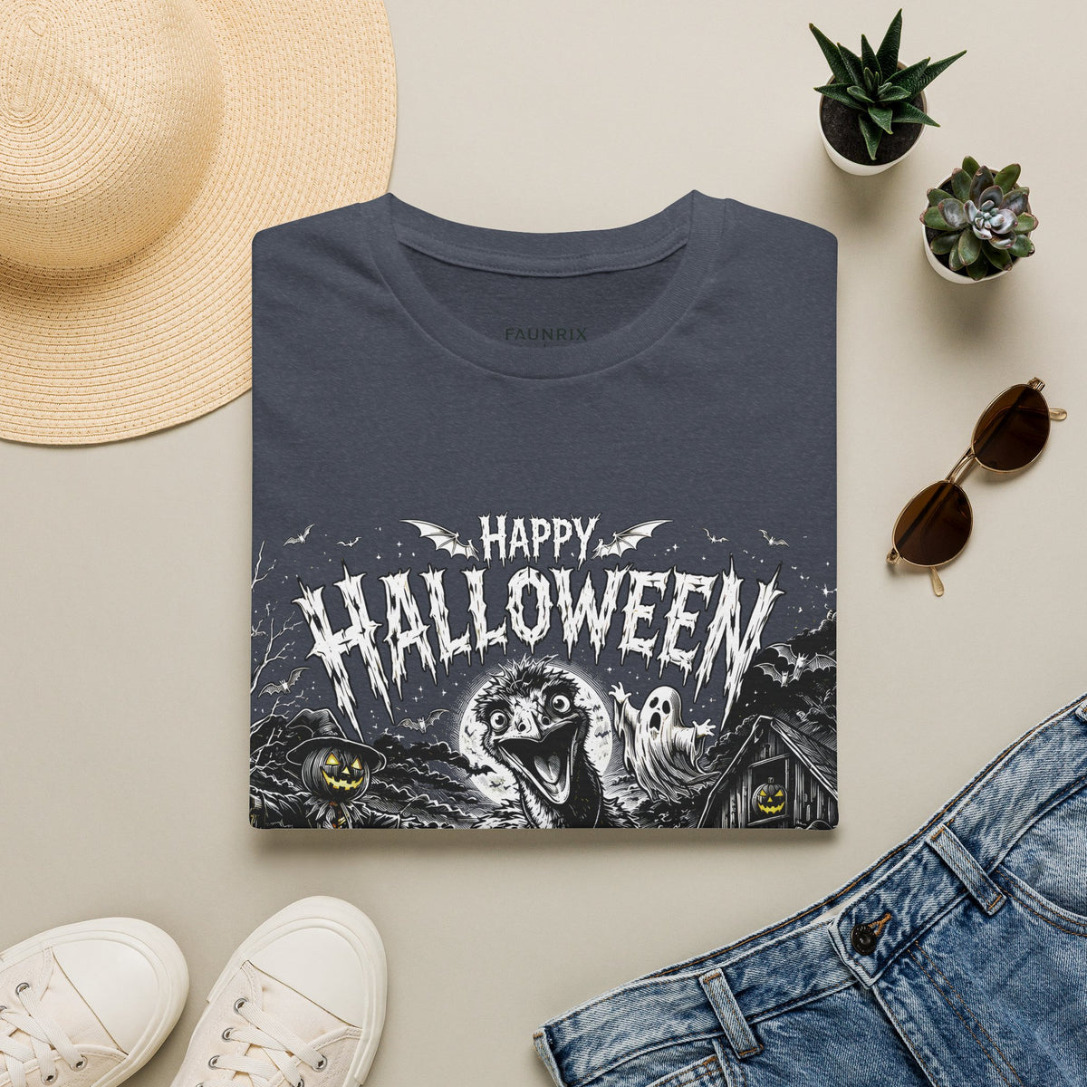 Halloween Vintage Goose T-Shirt — Happy Halloween Retro Horror Graphic