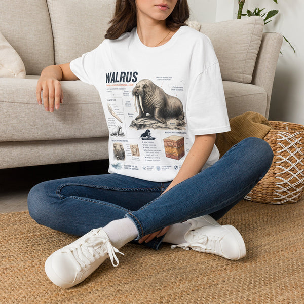 Walrus Anatomy T-Shirt — Illustrated Marine Mammal Facts Tee