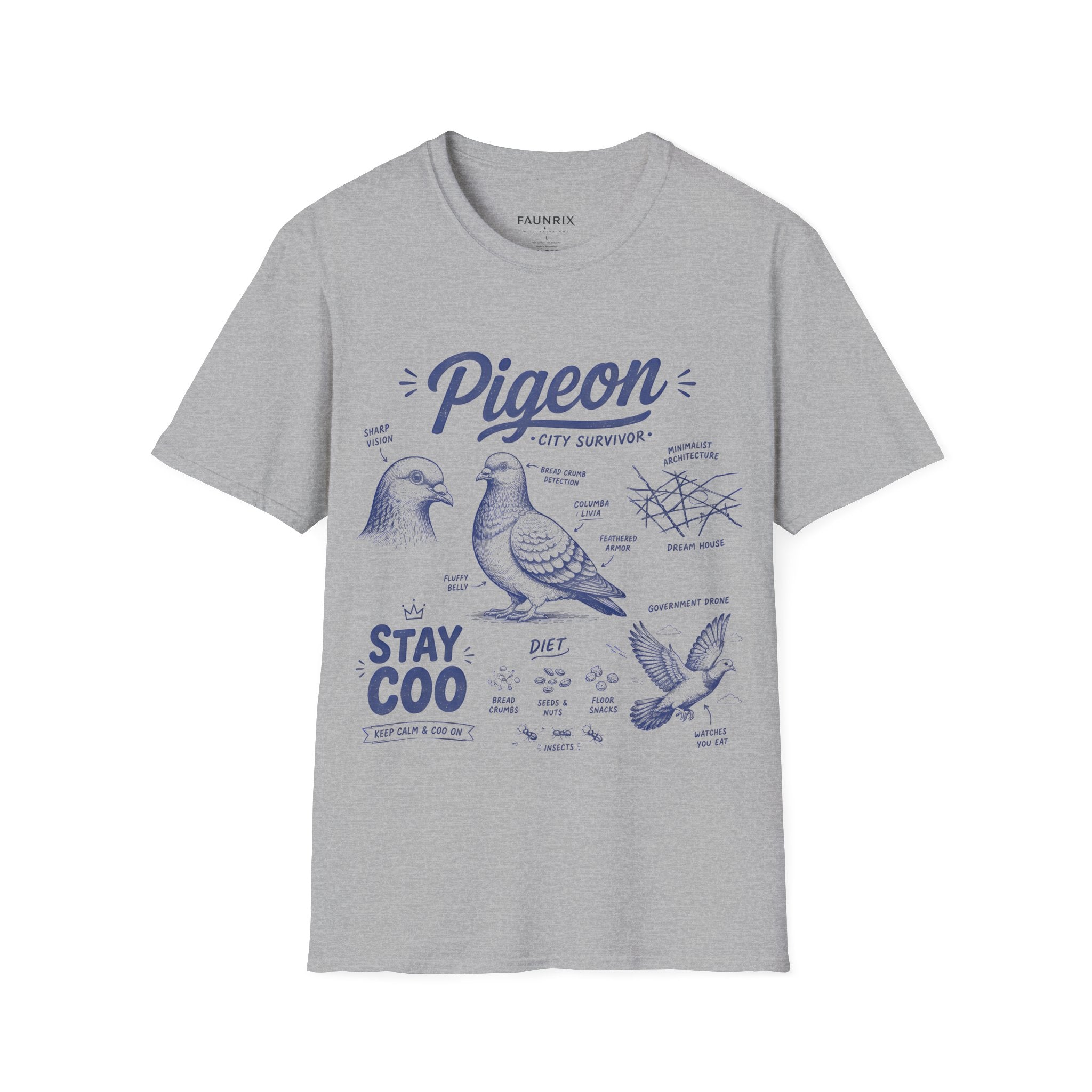 Pigeon Anatomy "City Survivor" T-Shirt — Vintage Bird Tee Secondary image