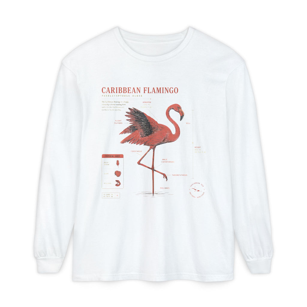 Caribbean Flamingo Anatomy Long Sleeve Tee
