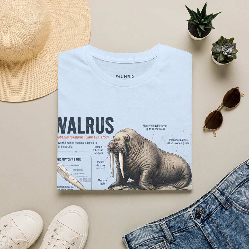 Walrus Anatomy T-Shirt — Illustrated Marine Mammal Facts Tee