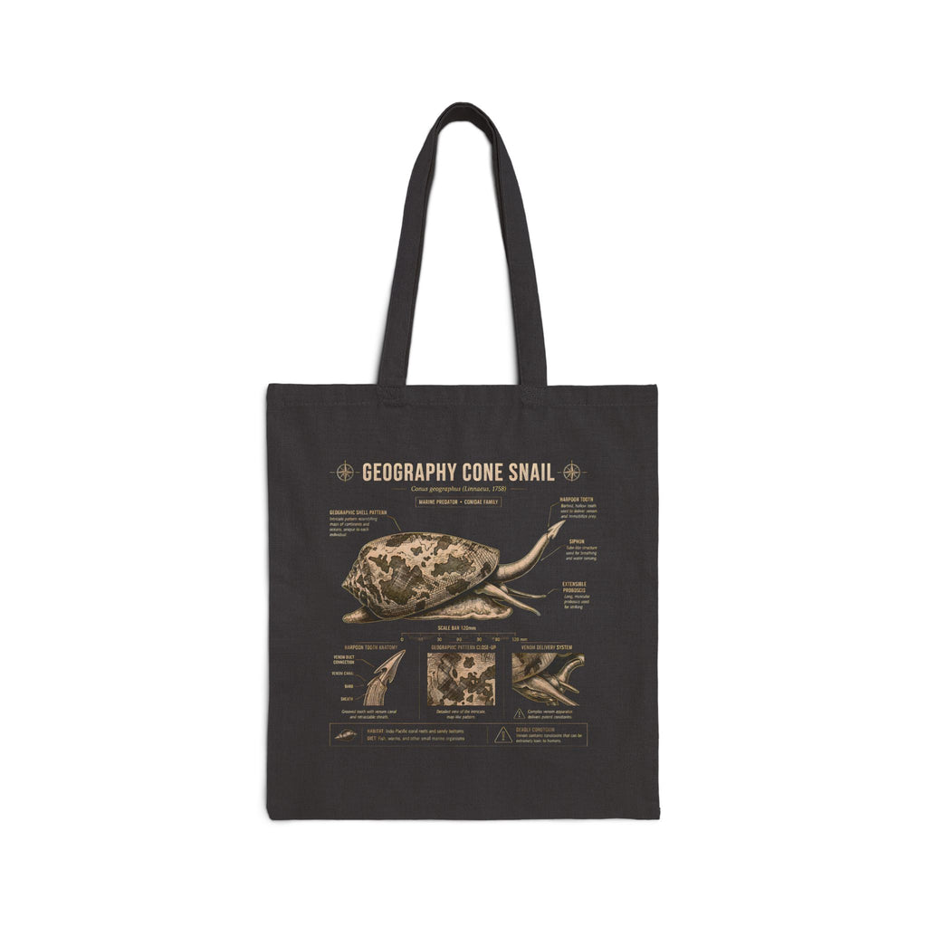 Tote Bag — 'Geography Cone Snail' Anatomy Science Tote (Educational Marine Life Gift)
