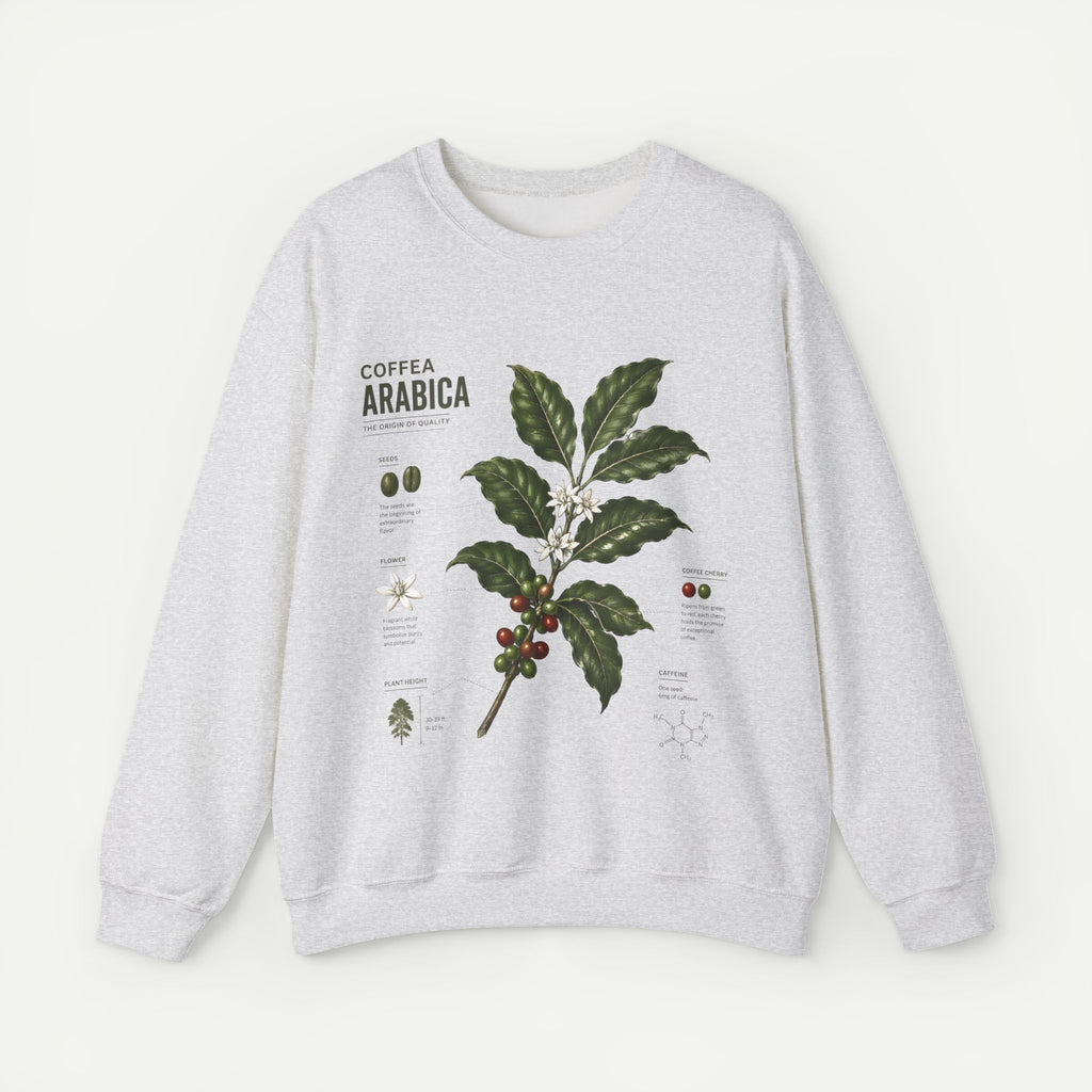 Coffee Arabica Botanical Print  Crewneck Sweatshirt