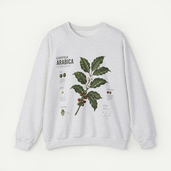 Coffee Arabica Botanical Print  Crewneck Sweatshirt