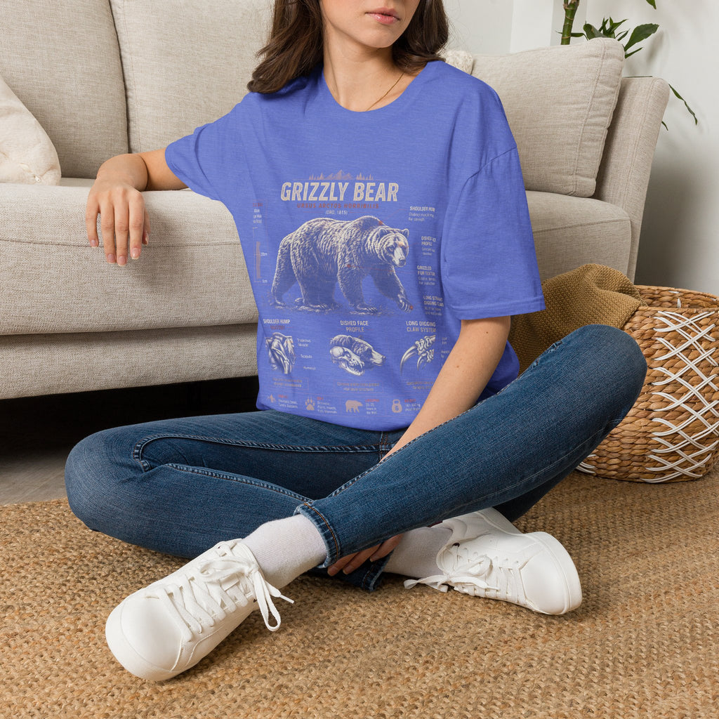 Grizzly Bear Anatomy Vintage Graphic T-Shirt — Wildlife Animal Tee