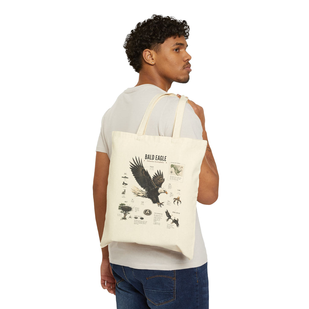 Bald Eagle Anatomy Canvas Tote