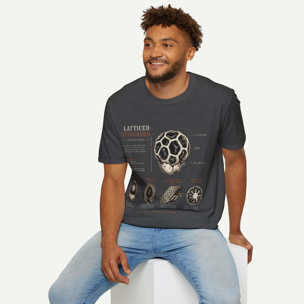 Botanical Latticed Stinkhorn  Anatomy  Vintage Naturalist Shirt