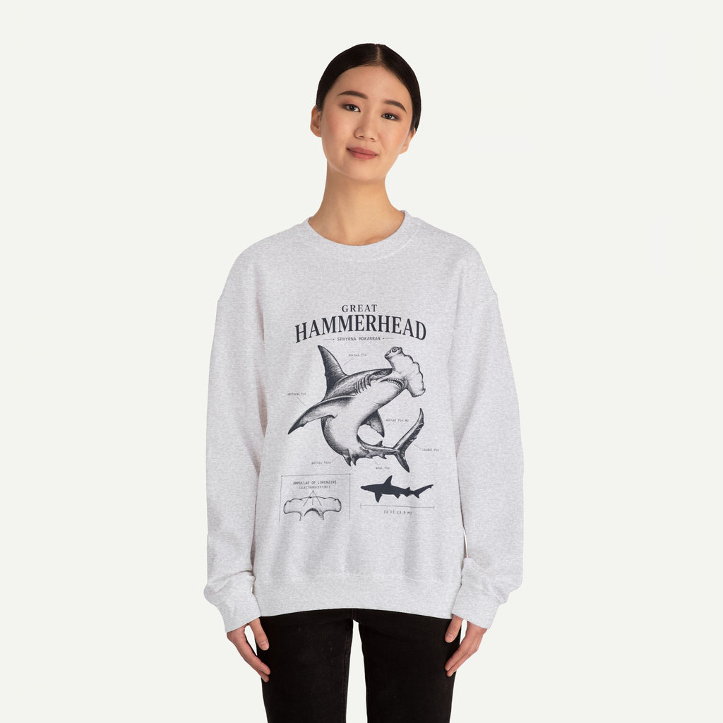 Hammerhead Shark Sweatshirt – Great Hammerhead Illustration