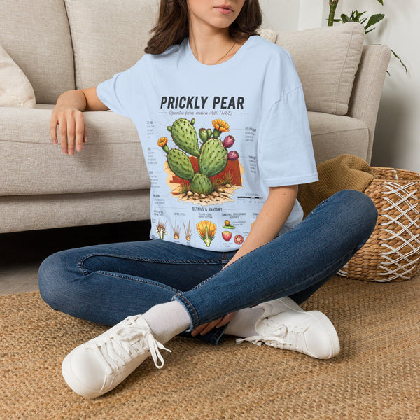 Prickly Pear Botanical T-Shirt — Vintage Cactus Illustration Tee