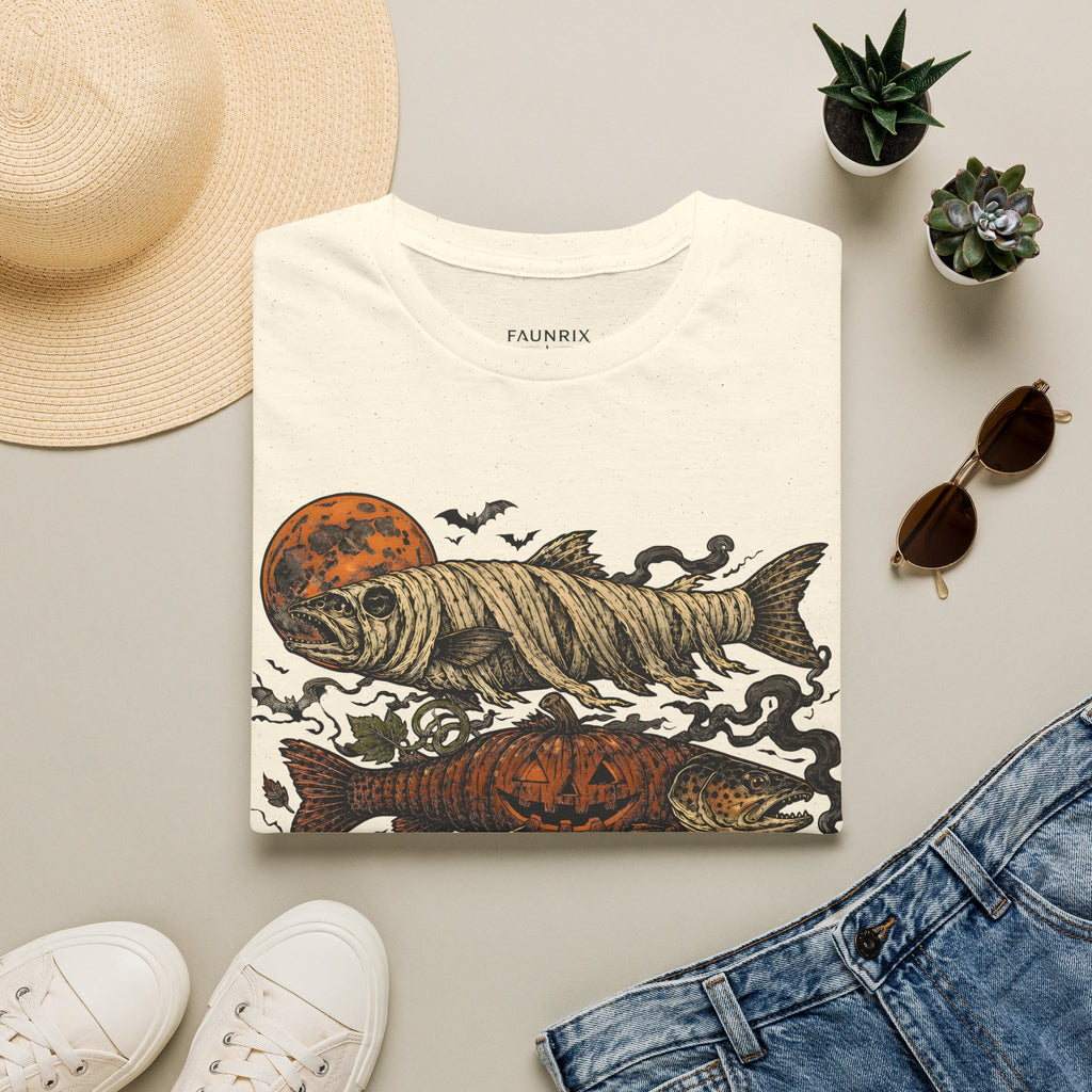 Halloween Pumpkin Fish T-Shirt — Spooky Koi Graphic Tee