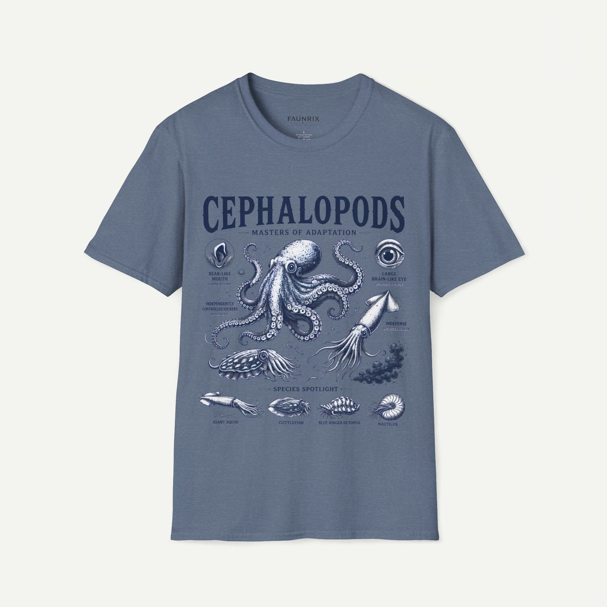 Cephalopods T-Shirt — Masters of Adaptation Vintage Octopus Graphic Tee