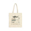 Tiger Shark Canvas Tote Bag – Vintage Marine Illustration, 'Tiger Shark' Educational Design